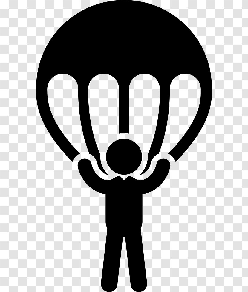 Parachute Download - Black And White Transparent PNG