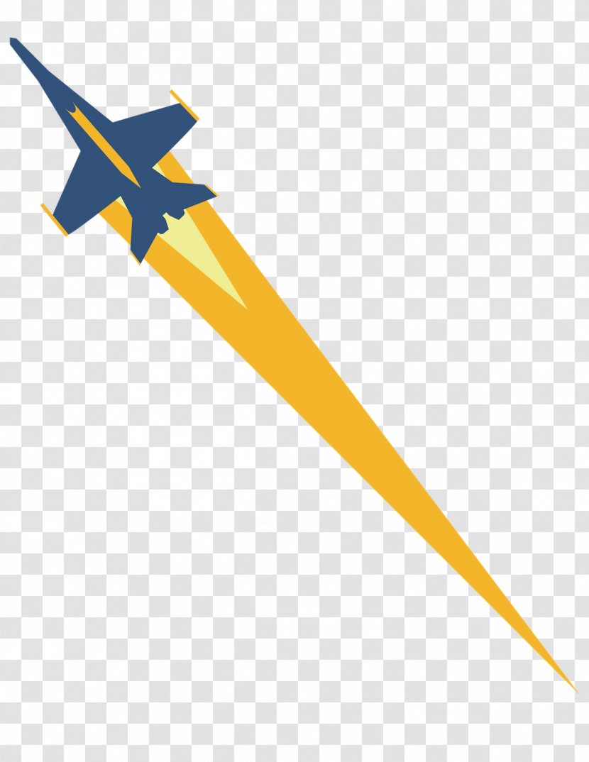 Line Angle - Yellow - Airplane Front Transparent PNG