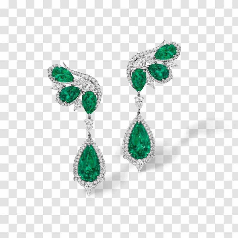 Emerald Earring Gemstone Jewellery Diamond - Earrings Transparent PNG