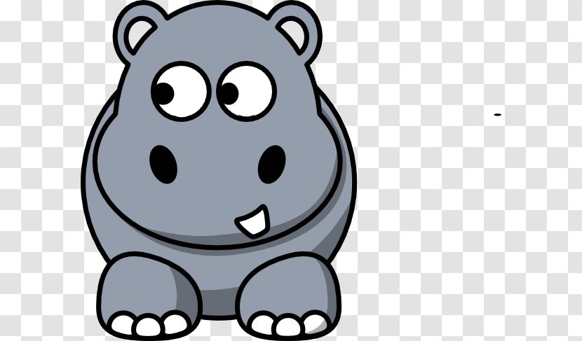 Hippopotamus Cartoon Drawing Clip Art - Dog Like Mammal - Hippo Cliparts Transparent PNG