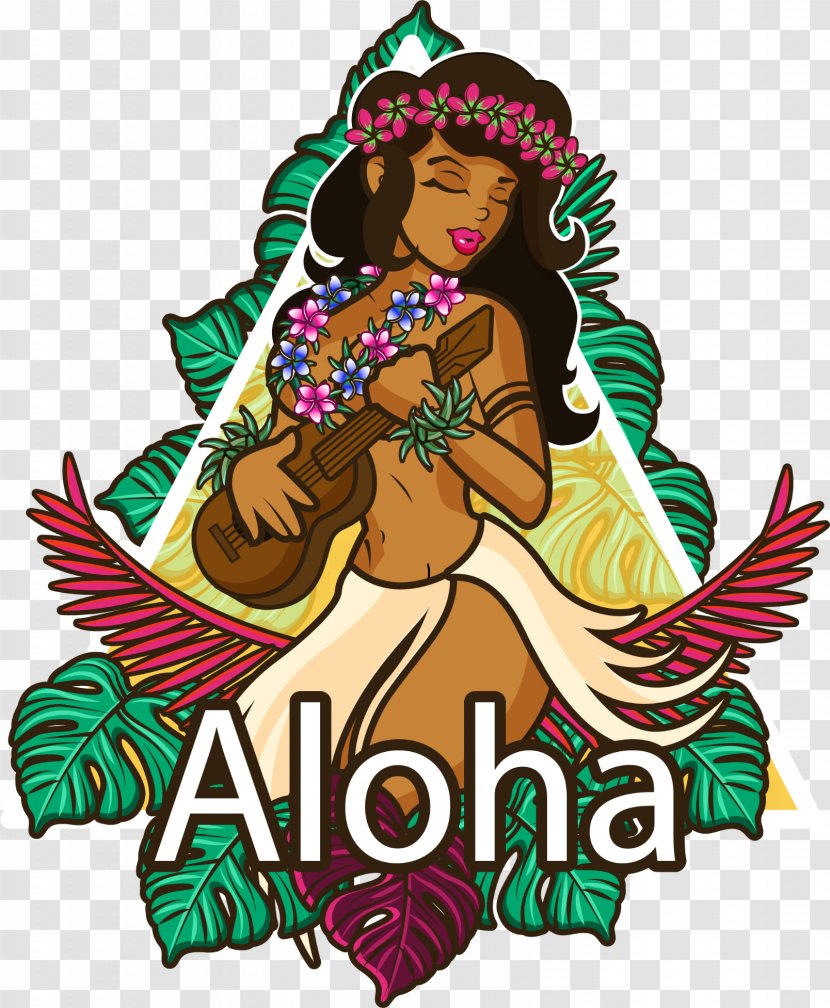 Hawaiian Beaches Aloha Clip Art Luau - Fictional Character - Poster Transparent PNG
