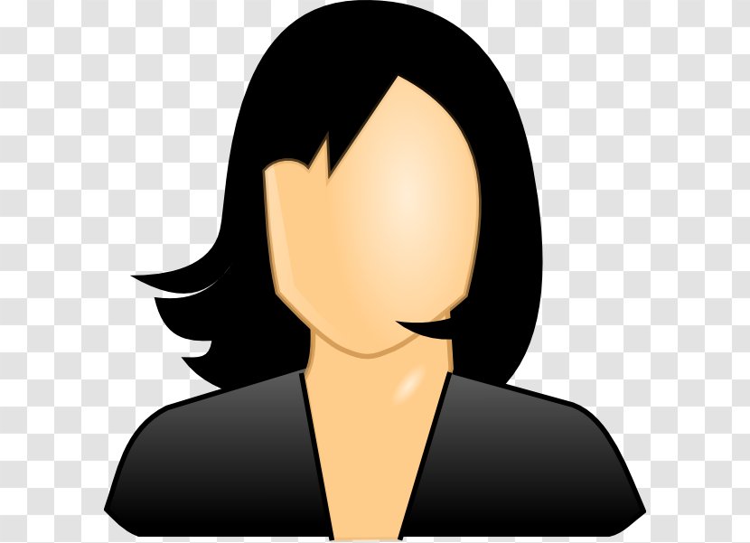 Female Woman Icon - Tree - Black Hair Cliparts Transparent PNG