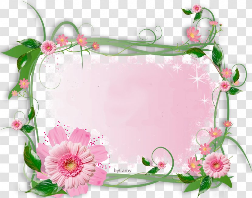 Paper Borders And Frames Picture Flower Clip Art - Craft - FLOWER FRAME Transparent PNG