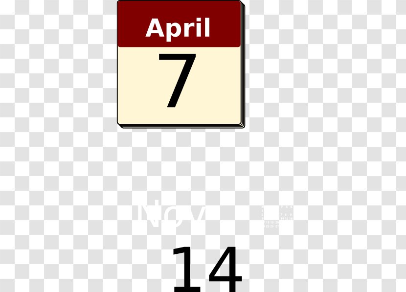 Calendar 7 April Royalty-free Clip Art - Symbol Transparent PNG
