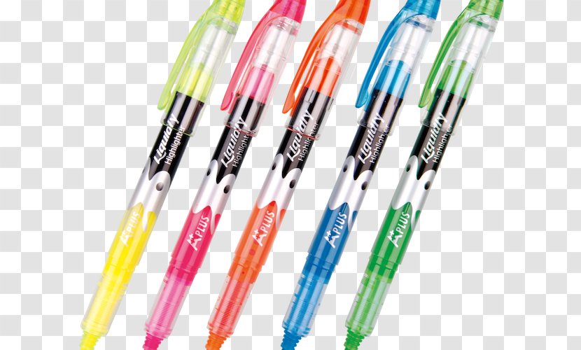 Ballpoint Pen Marker Writing Implement Fluorescence Fluorescent Lamp - Blue - Blister Transparent PNG
