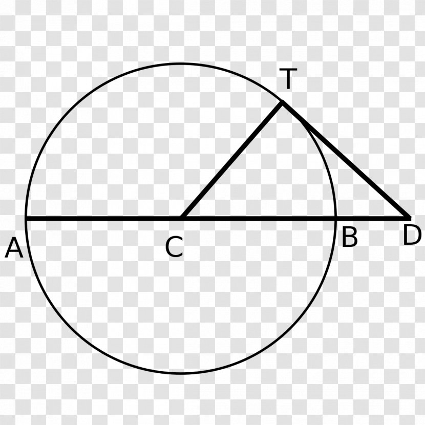 Euclid's Elements Circle Secant Line Point - Triangle - Euclidean Transparent PNG