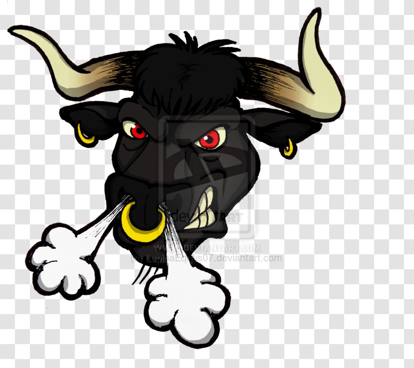 Bull Drawing Art - Dog Like Mammal - Raging Clipart Transparent PNG