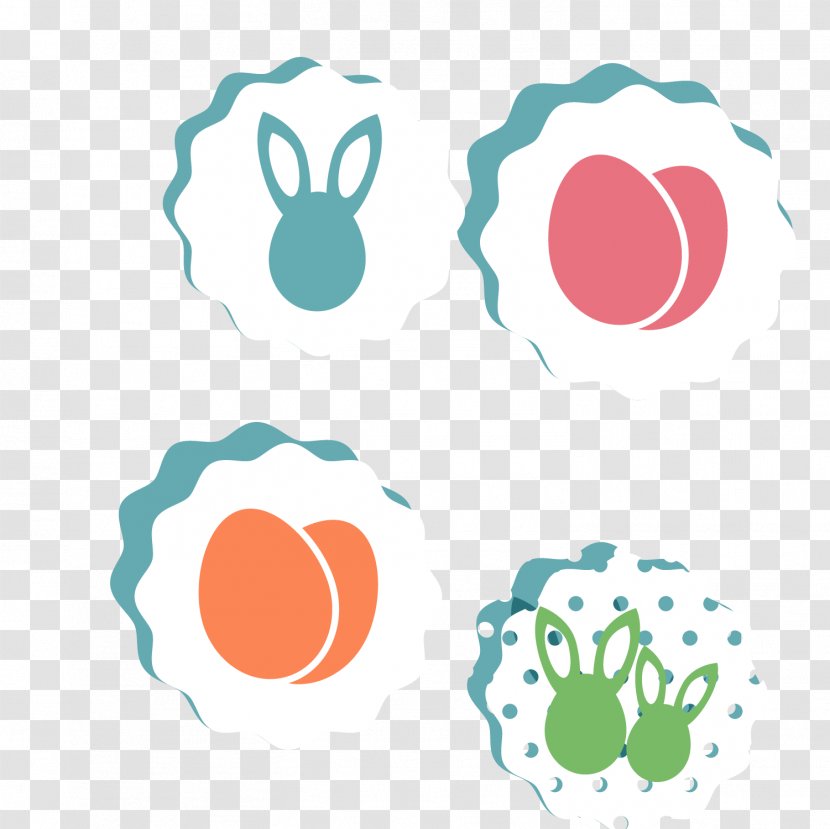 Easter Sticker Download Clip Art - Various Color Stickers Vector Material Transparent PNG