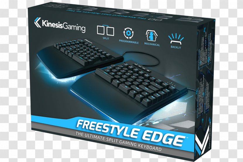 Computer Keyboard Freestyle Edge Split Gaming Kinesis Keypad Video Game - Input Devices - Cherry Transparent PNG