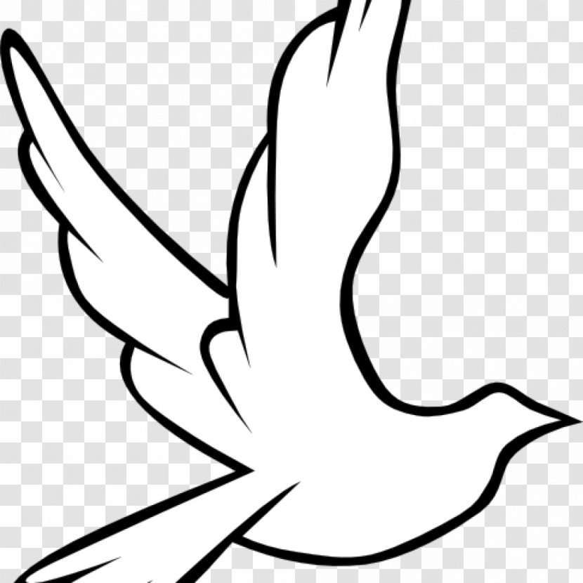 Clip Art Vector Graphics Image Pigeons And Doves Illustration - Flower - Dove Cross Transparent PNG