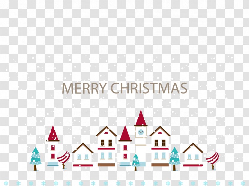 Christmas Euclidean Vector - House - White Town Houses Transparent PNG