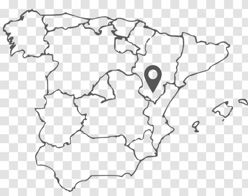 Spain Blank Map Geography Coloring Book - Area Transparent PNG