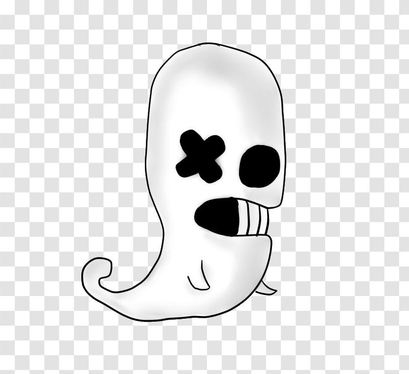 Ghost Cartoon - Sticker - Line Art Transparent PNG