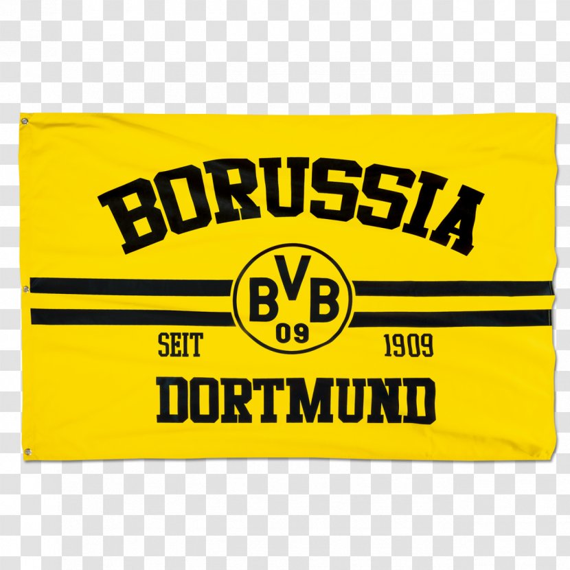Borussia Dortmund Textile Rectangle Flag Brand - Bundesliga Transparent PNG
