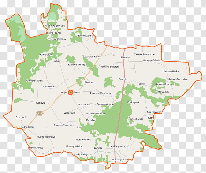 Krzynowłoga Mała Kaki-Mroczki Skierkowizna Romany-Sebory Borowe-Chrzczany - Land Lot - Map Transparent PNG