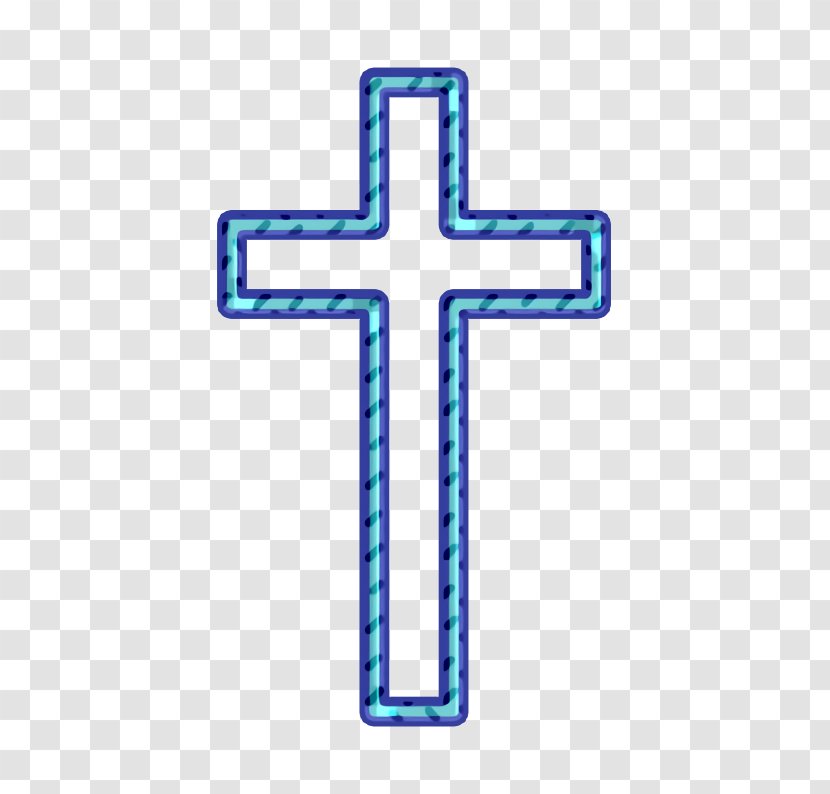 Catholic Icon Christian Cross - Crucifix - Electric Blue Symbol Transparent PNG