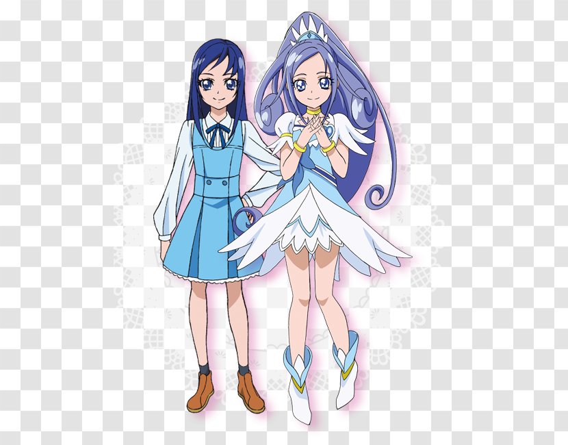 Rikka Hishikawa Mana Aida PreCure Tsunagaru Puzzlun Pretty Cure Aguri Madoka - Heart - Mermaid Glitter Transparent PNG