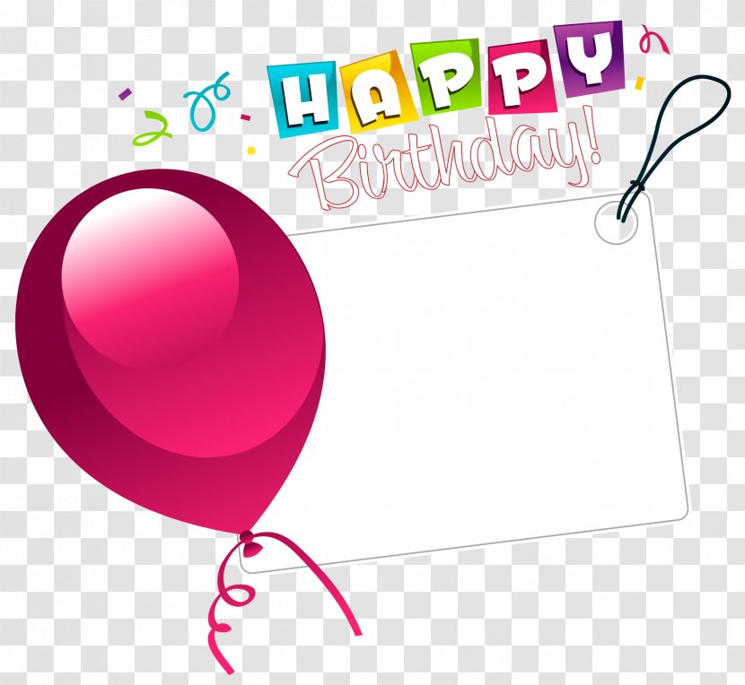 Birthday Wish Clip Art - Flower Bouquet - Happy Transparent Sticker With Pink Balloon Transparent PNG