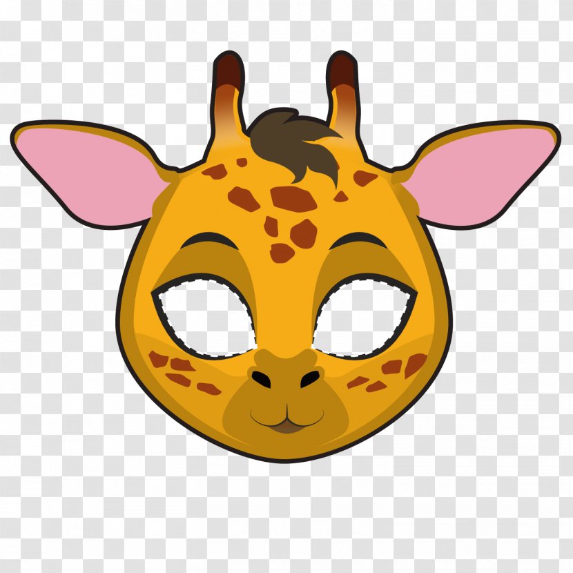 Northern Giraffe Drawing Stock Illustration - Horn - Sika Deer Mask Transparent PNG