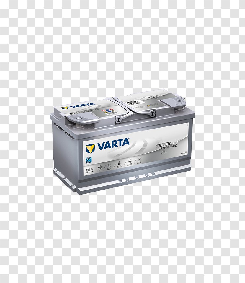 VRLA Battery Automotive VARTA Electric Ampere Hour - Potential Difference - Start Stop Transparent PNG