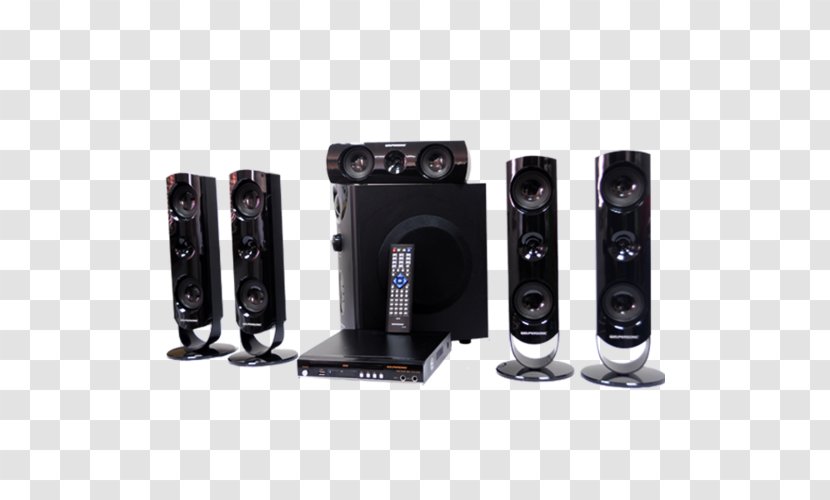 Subwoofer Home Theater Systems Computer Speakers Cinema DVD - Silhouette - System Transparent PNG