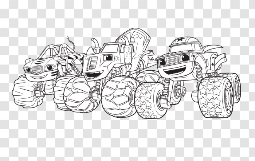 Coloring Book Child Nick Jr. Monster Truck Pre-school - Character Transparent PNG