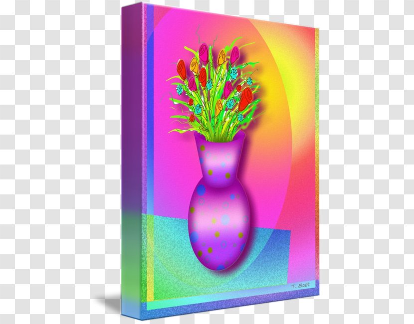Graphic Design Gallery Wrap Violet Art Purple - Vase Transparent PNG