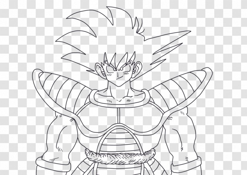 Goku Vegeta Gohan Line Art Drawing Transparent PNG