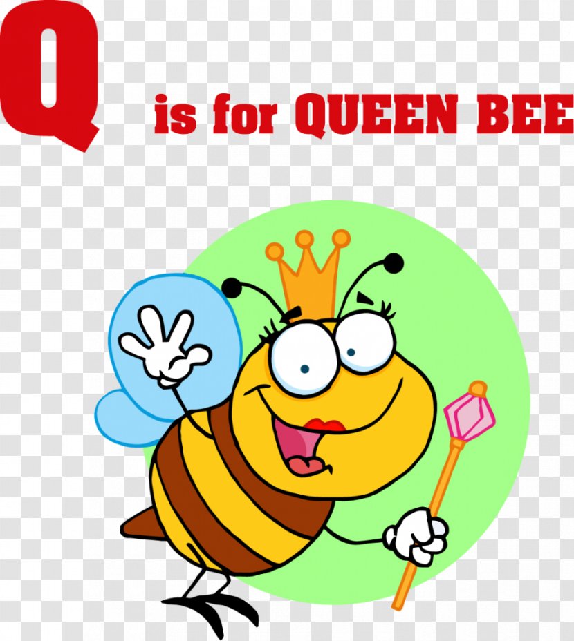 Queen Bee Clip Art - Cartoon - Letter Transparent PNG