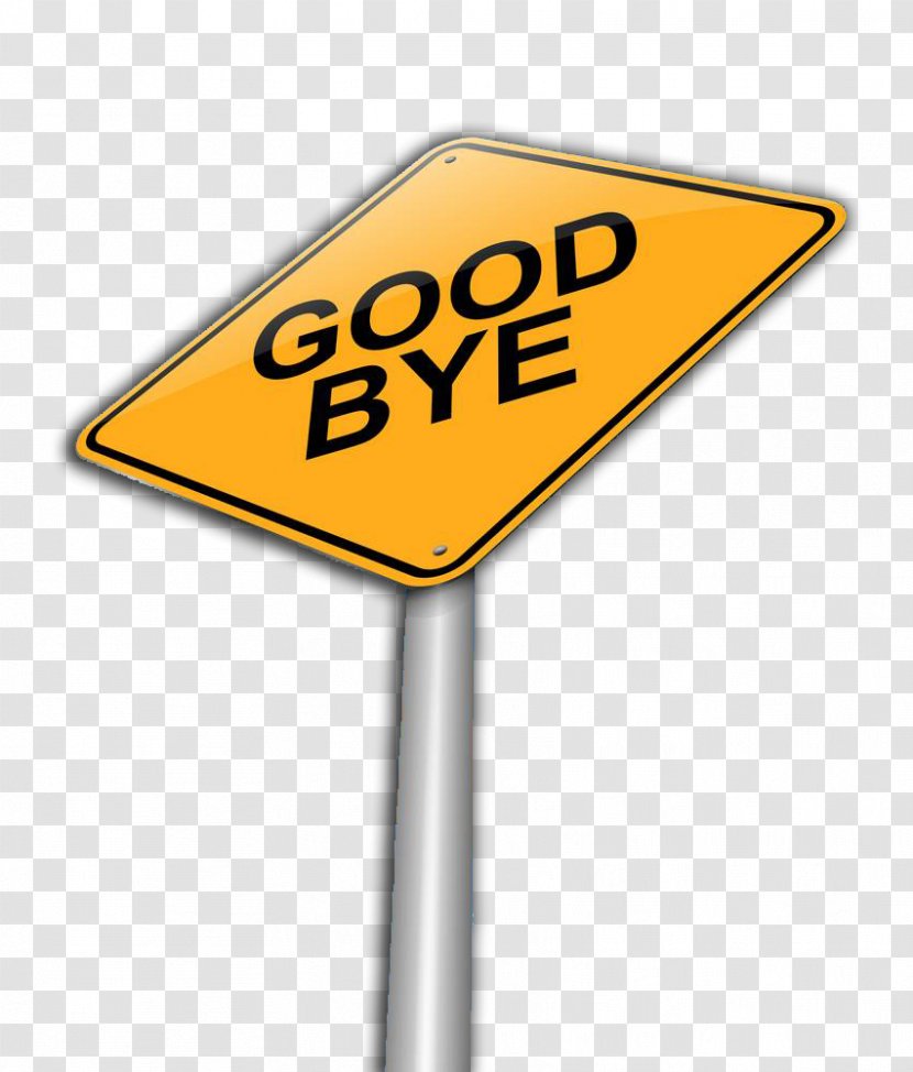 Traffic Sign Brand Text - Yellow - Goodbye Transparent PNG