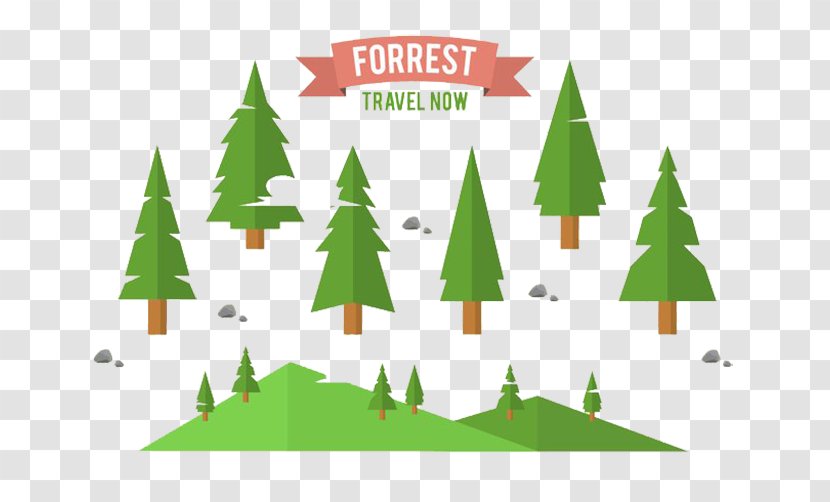 Christmas Tree Forest - Grass - Green Hill Plant Transparent PNG