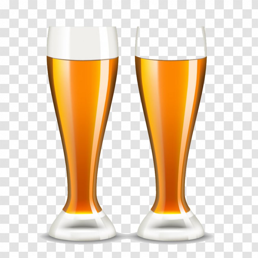 Beer Glassware Draught - Low Alcohol - Two Glasses Of Transparent PNG