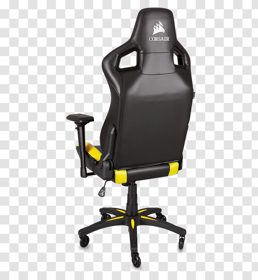 CORSAIR T1 RACE Gaming Chair Table Chairs - Video Games - ChairArmrestsT-shapedNylon, Polyurethane Foam, Leather, Metal Frame, 3D PVC LeatherBlack / RedChair Transparent PNG