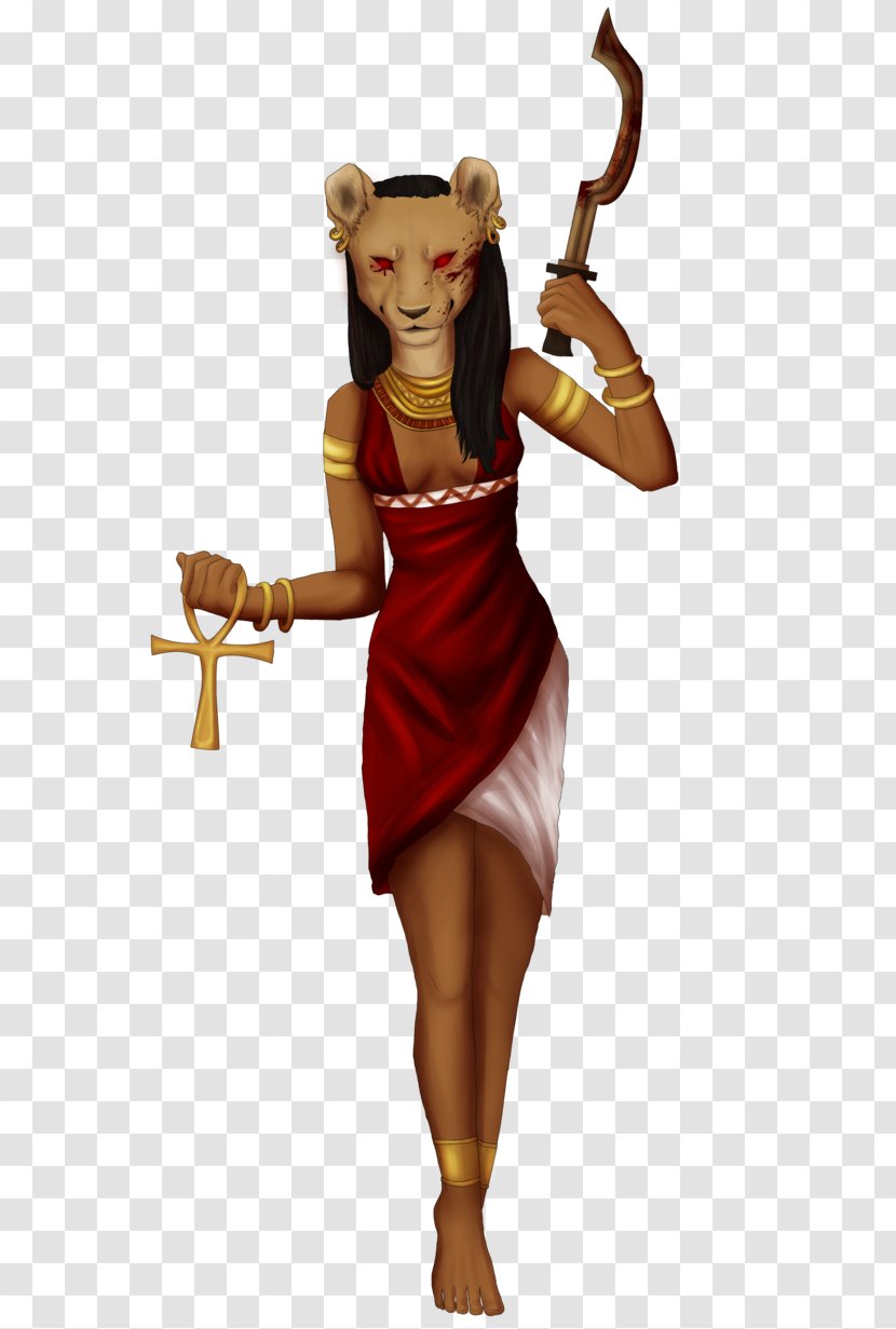 Sekhmet Drawing Goddess Costume - Muscle Transparent PNG
