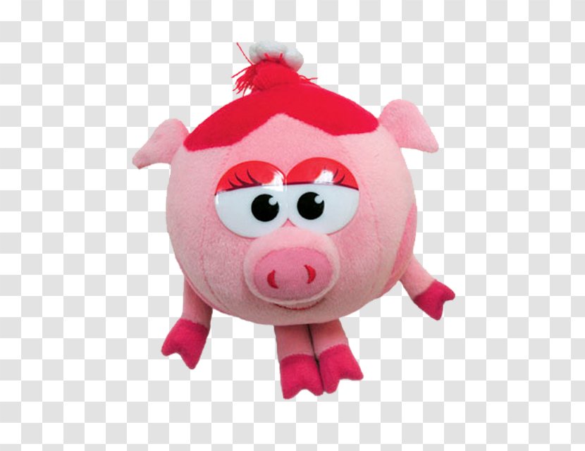 Njusha Krosh Stuffed Toy Child - Pig Like Mammal - Flowers And Floral Design Material Transparent PNG