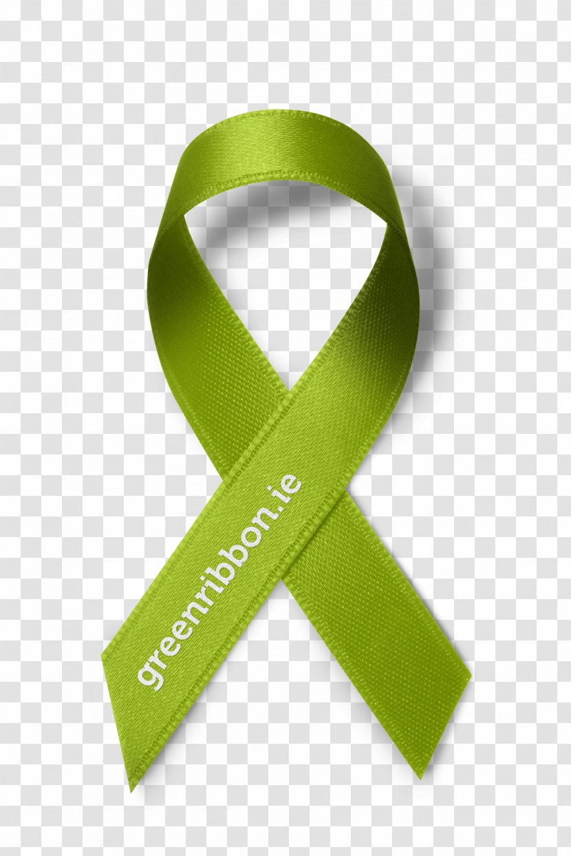 Green Ribbon Mental Health Awareness - Banner Transparent PNG
