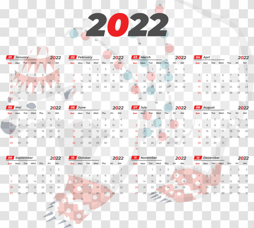2022 Yeary Calendar 2022 Calendar Transparent PNG