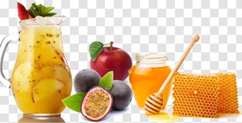Apple Juice Honey Smoothie Food - Sucrose - Passion Transparent PNG