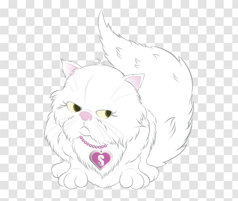 Whiskers Kitten Tabby Cat Sketch - Heart Transparent PNG
