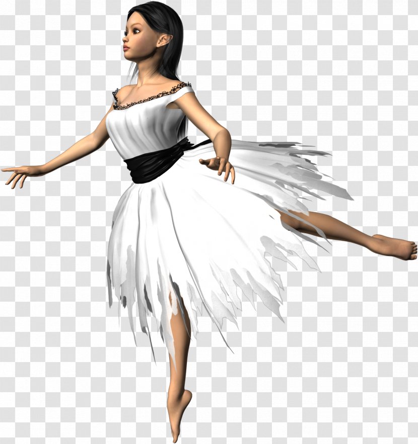 Modern Dance Tutu Ballet Character - Watercolor Transparent PNG