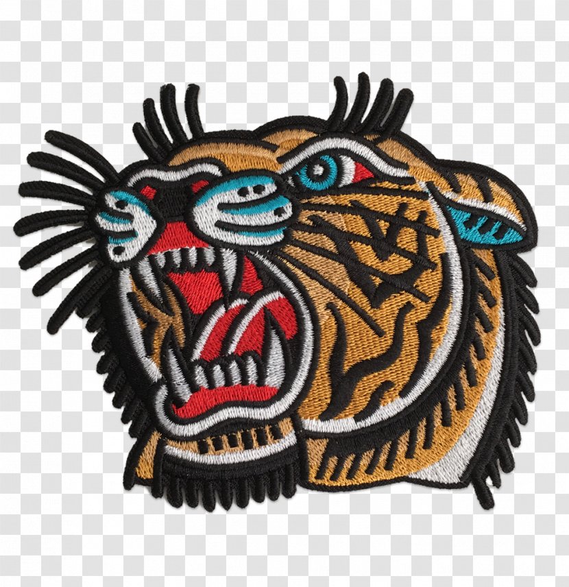 Embroidered Patch Iron-on Embroidery Bengal Tiger - Printing - Gucci Logo Transparent PNG