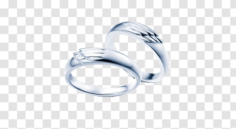 Ring Designer Platinum - Wedding Ceremony Supply - I,DO Angel Wings Transparent PNG