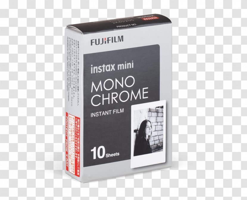 Fujifilm Instax Mini Film 9 Black And White Instant - 8 Transparent PNG