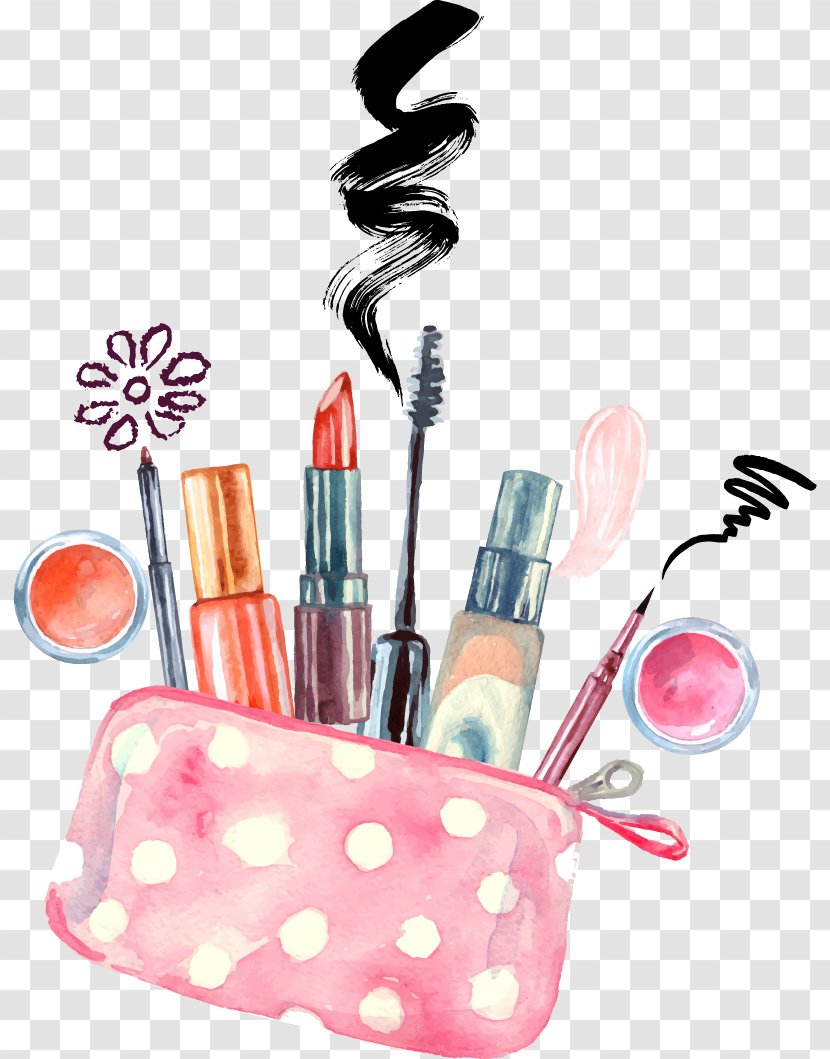Cosmetics Watercolor Painting Make-up Artist Drawing - Vector Hand-painted Makeup Transparent PNG