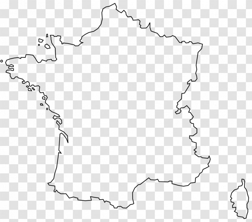 France Blank Map Clip Art - A La Carte Transparent PNG