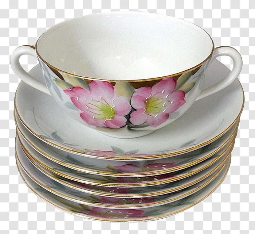 Bouillon Coffee Cup Saucer Porcelain Tableware - Mug Transparent PNG
