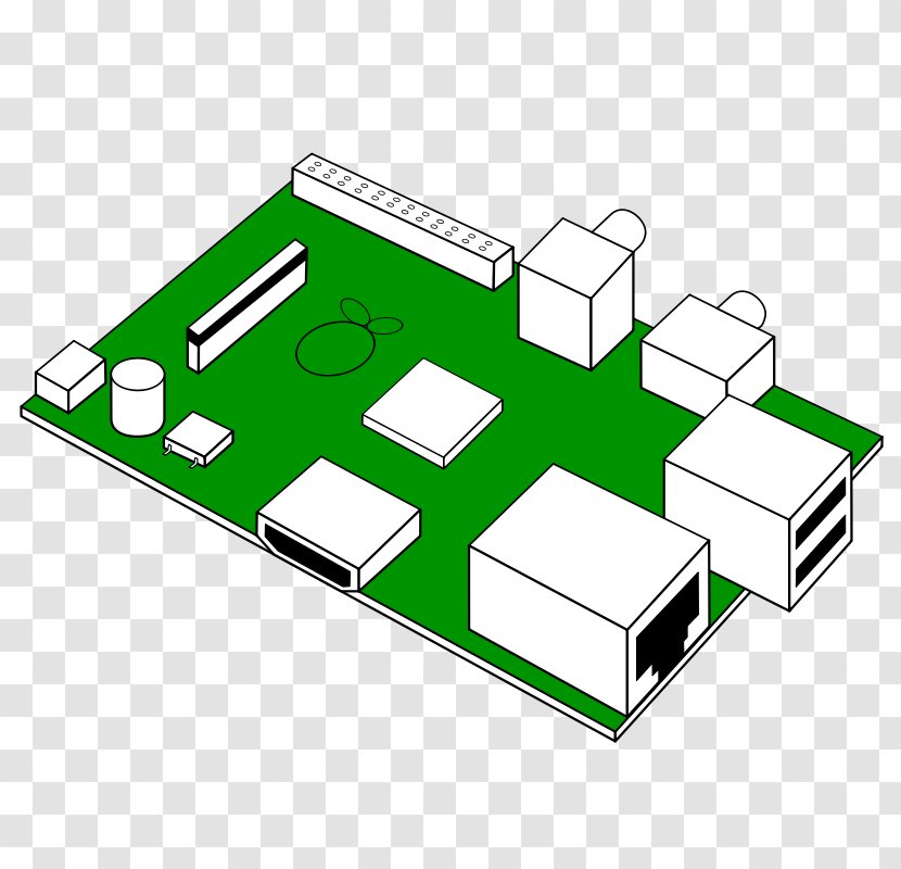 Printed Circuit Board Electronic Clip Art - Thumbnail - Raspberry Transparent PNG