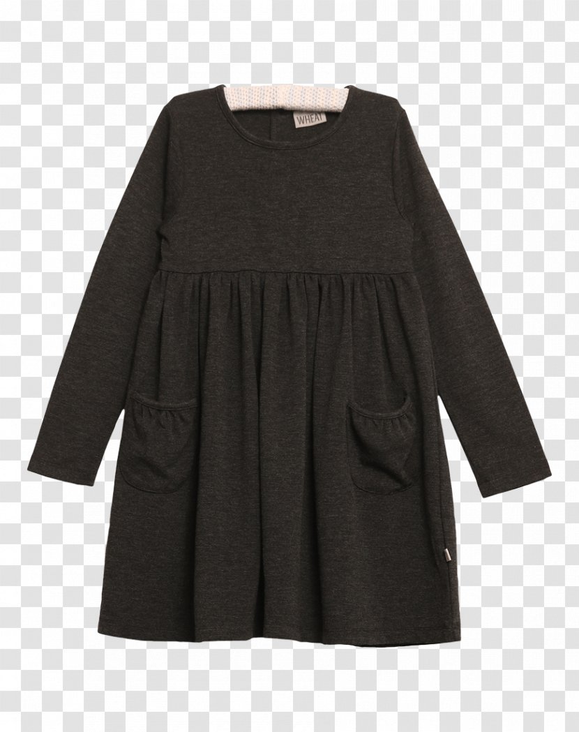 Little Black Dress Sleeve Coat - Neck - Charcoal Transparent PNG