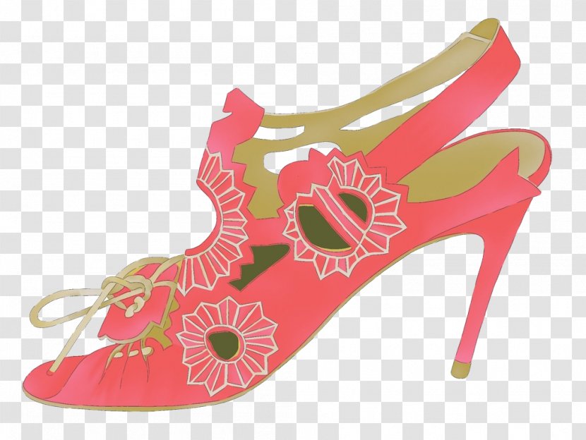High-heeled Footwear Shoe Illustration - Watermelon Red Sandals Cartoon Vector Transparent PNG
