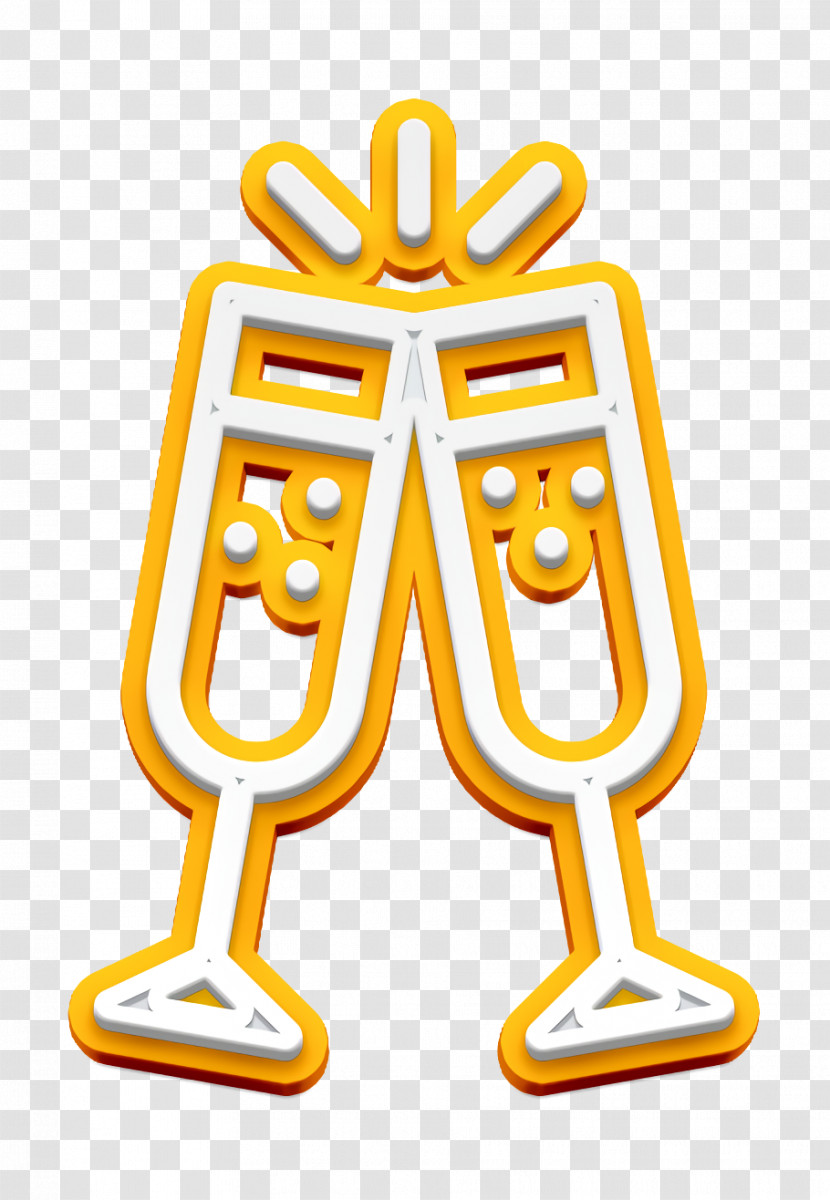 Alcohol Icon Champagne Glasses Icon Our Wedding Icon Transparent PNG